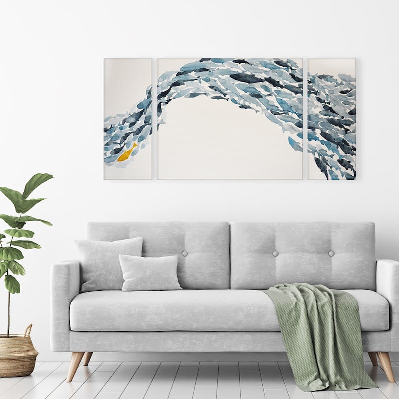 'Goldfish' Wrapped Canvas Coastal Wall Art Set by Norman Wyatt Jr.