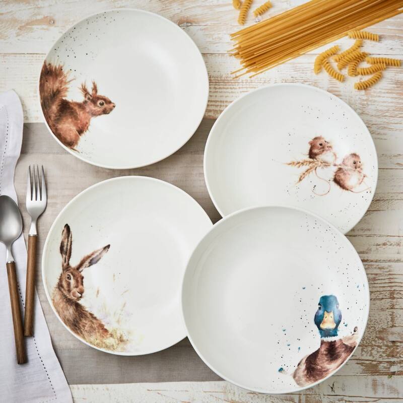 Royal Worcester Wrendale Designs Pasta Bowl Set of 4 (Assorted) 10