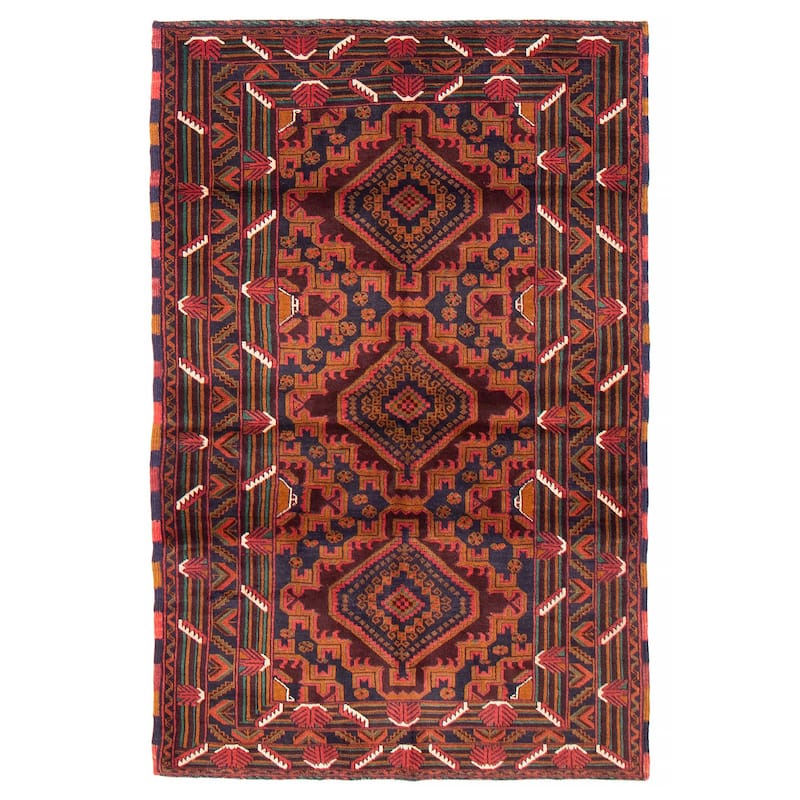 Teimani Brown Rug 3'10" x 6'0" - 3'10 x 6'0 - Brown - 3'10 x 6'0