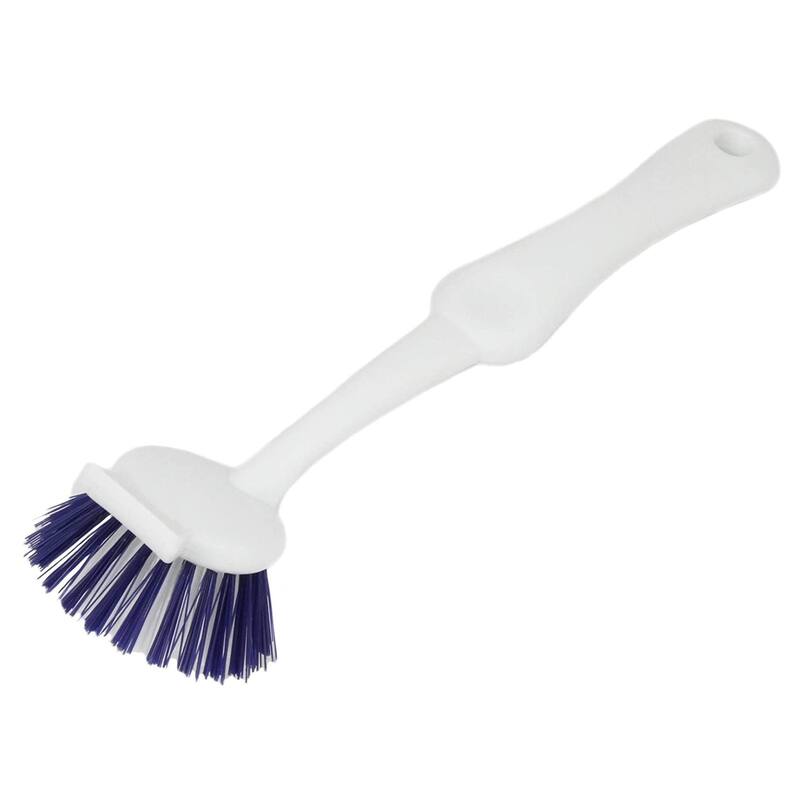 Chef Craft 9.5" Long Vegetable Scrubber Brush and Pan Cleaning Scraper - 1 Pack