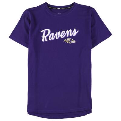 G-III Sports Womens Baltimore Ravens Logo Graphic T-Shirt,, Purple, Small