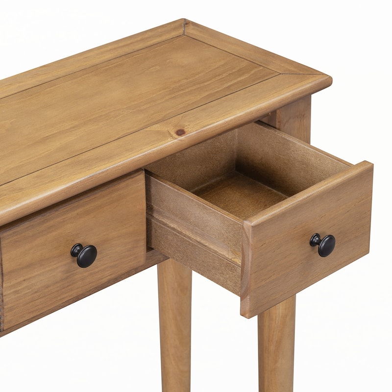 Entryway Table with 4 Drawers(Old Pine)
