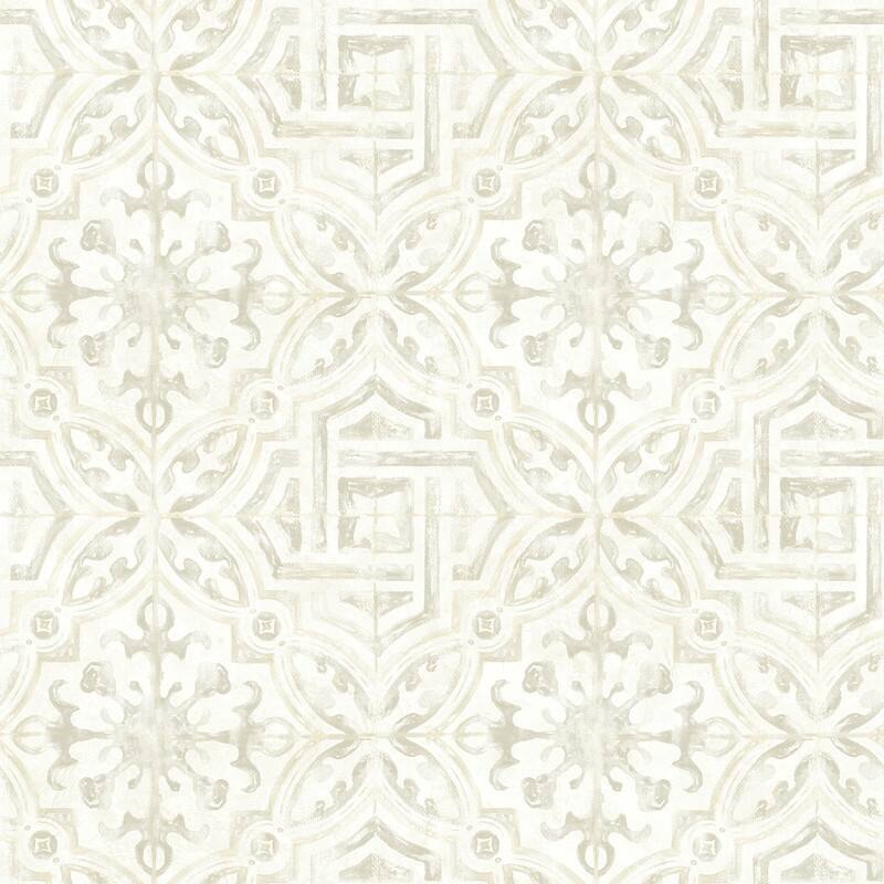 Chesapeake Sonoma Grey Spanish Tile Wallpaper - 20.5in x 396in x 0.025in