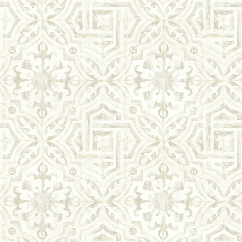 Chesapeake Sonoma Grey Spanish Tile Wallpaper - 20.5in x 396in x 0.025in