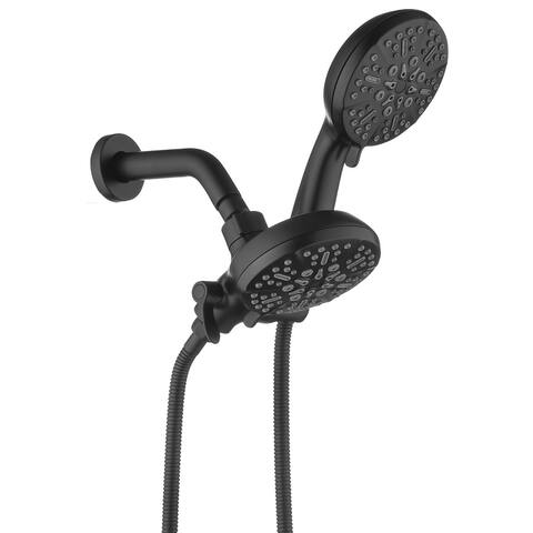 Clihome 5-Spray Patterns with 2.5 GPM Wall Mount Dual Shower Heads