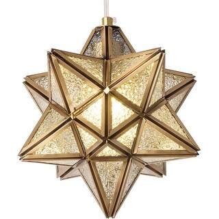 Movarian Pendant Light Vintage Star Pendant Lamp with Gold Finish - Bed ...