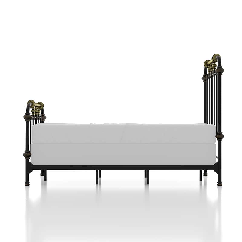 Furniture of America Pall Modern Metal Spindle Panel Bed
