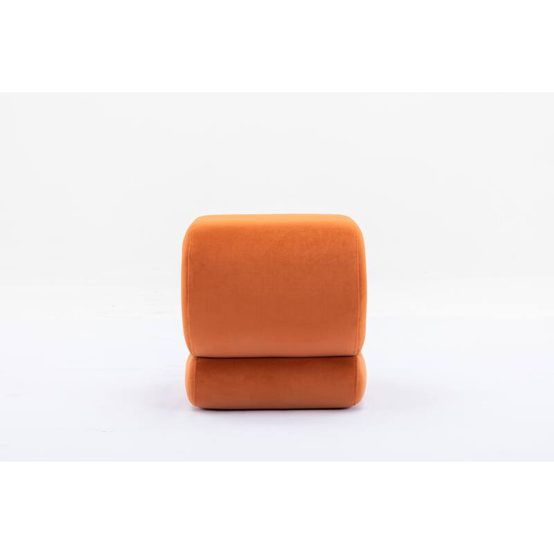 Sshape Velvet Fabric Ottoman Makeup Stool Footstool,