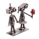 preview thumbnail 3 of 3, Novica Handmade Robots In Love Recycled Metal Figurine