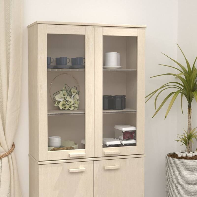 vidaXL Cabinet Top for Highboard Sideboard with Doors HAMAR Solid Wood Pine - 33.5"x13.8"x39.4" - Honey Brown