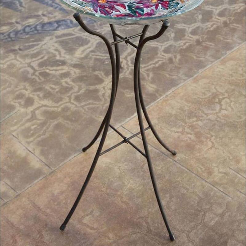 Metal Bird Bath Stand, Hourglass Shape