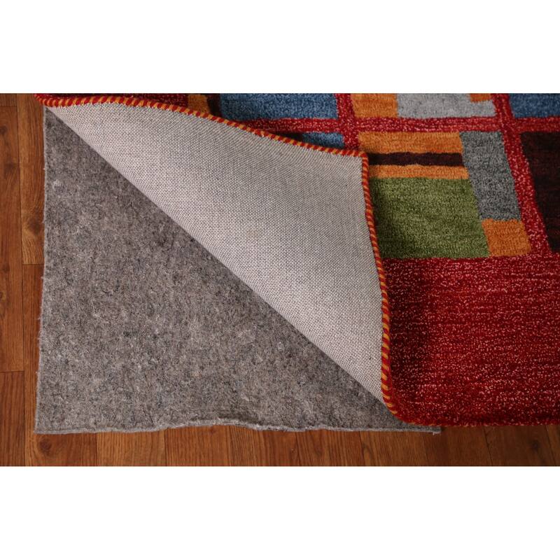 Geometric Modern Indian Area Rug Hand-Tufted Wool Carpet - 5'3" x 7'7"