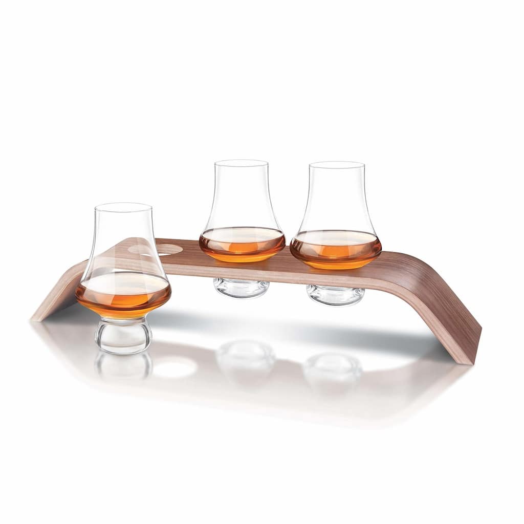 Final Touch Set of 3 Whiskey Flight Tasting Crystal - 6.5 Oz