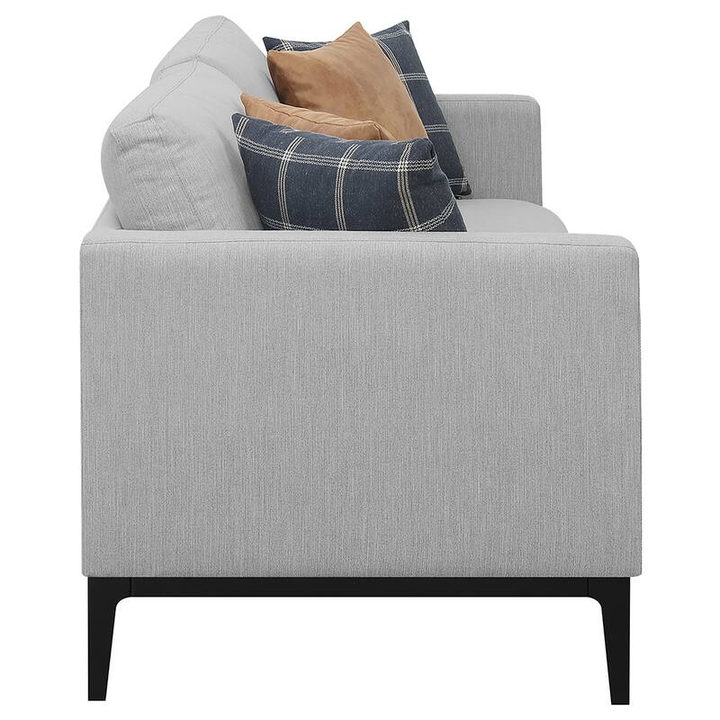 Apperson Upholstered Track Arm Sofa Set Light Grey