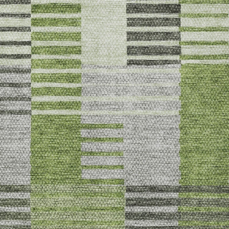 HomeRoots Striped Transitional Rectangle Outdoor Rug