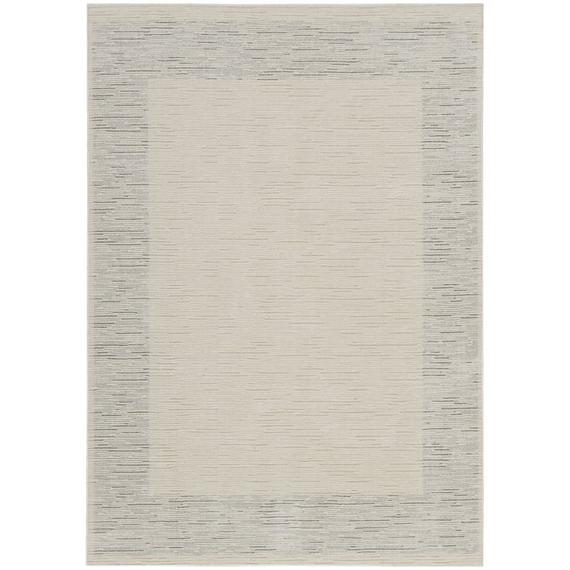 HomeRoots Striped Scandinavian Rectangle Area Rug