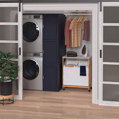 ClosetMaid Bamboo Laundry Hamper Storage Cart