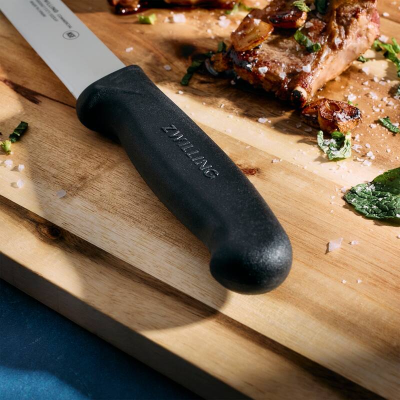 ZWILLING Commercial 12-inch Fine Edge Straight Slicing Knife - Black