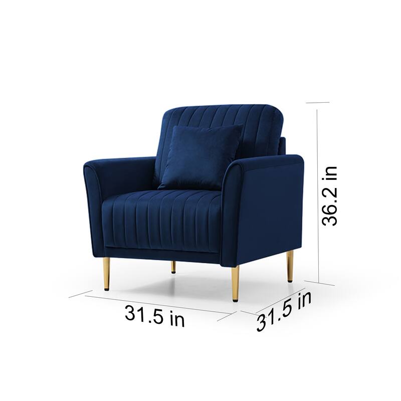 Velvet Accent Chair Living Room Chair Set of 2