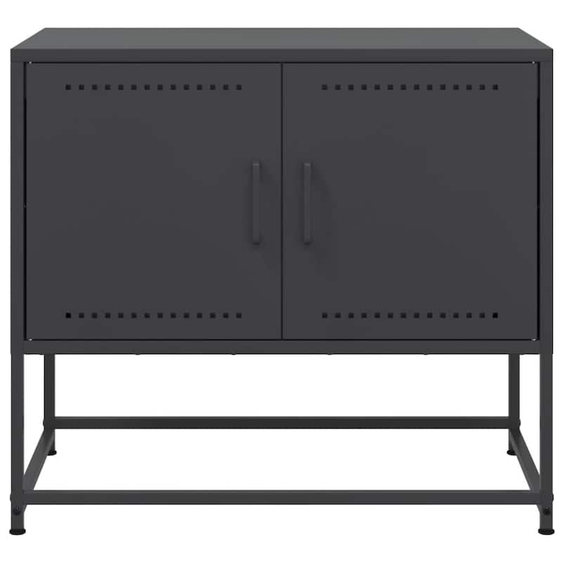 vidaXL TV Stand Entertainment Center Media Unit Furniture Living Room Steel - 15.4 x 27.0 x 23.8
