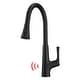 preview thumbnail 10 of 17, Touchless Kitchen Faucet With Pull Down Sprayer Single Handle Kitchen Sink Faucets Smart Single Hole Modern Taps With Valve Matte Black