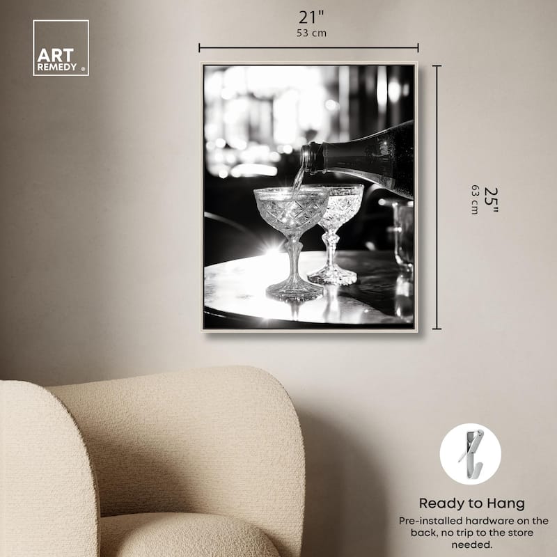 Sparkling in Monochrome I Canvas by Art Remedy
