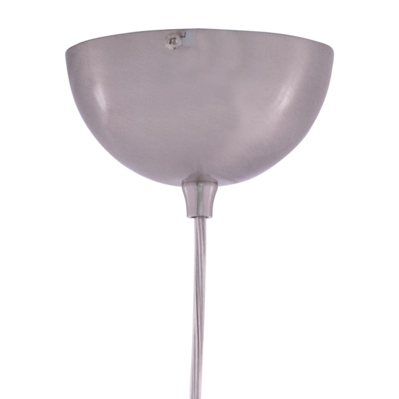 Milano Satin Nickel Mini Pendant Ceiling Light White Glass - 4.5-in W x 8.25-in H x 4.5-in D