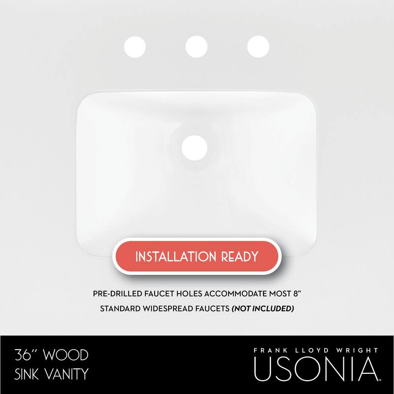 Frank Lloyd Wright USONIA® Harmony 36-inch Wood Sink Vanity