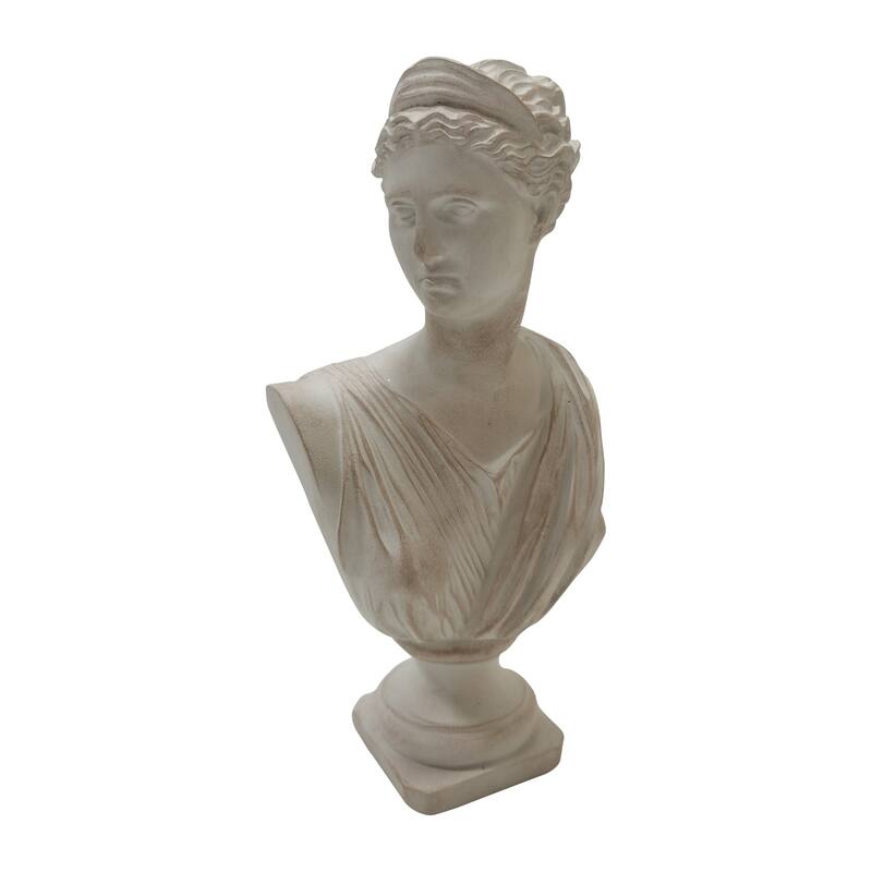 Sagebrook Home Grecian Bust Distressed Resin Novelty Sculpture