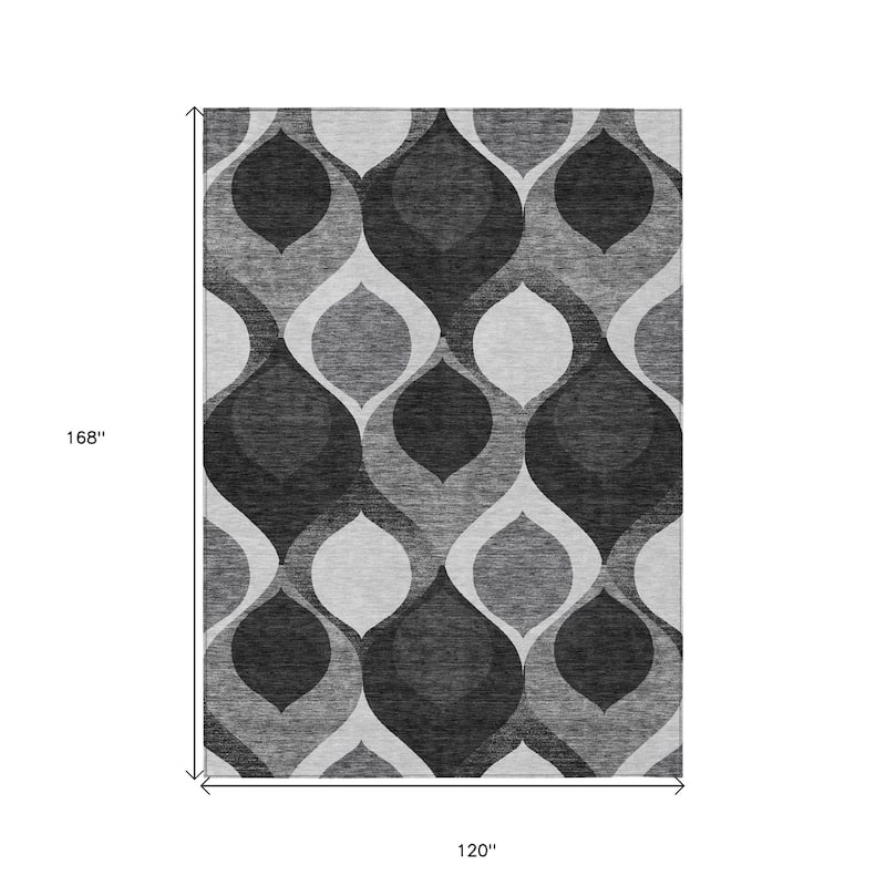 HomeRoots Ogee Transitional Rectangle Outdoor Rug