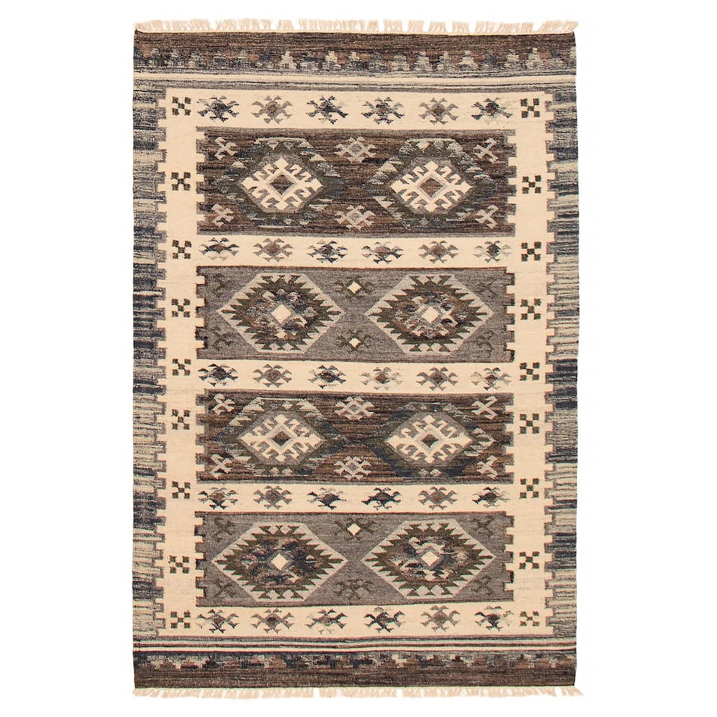 Ankara FW Grey Kilim 5'2" x 7'9" - 5'2 x 7'9