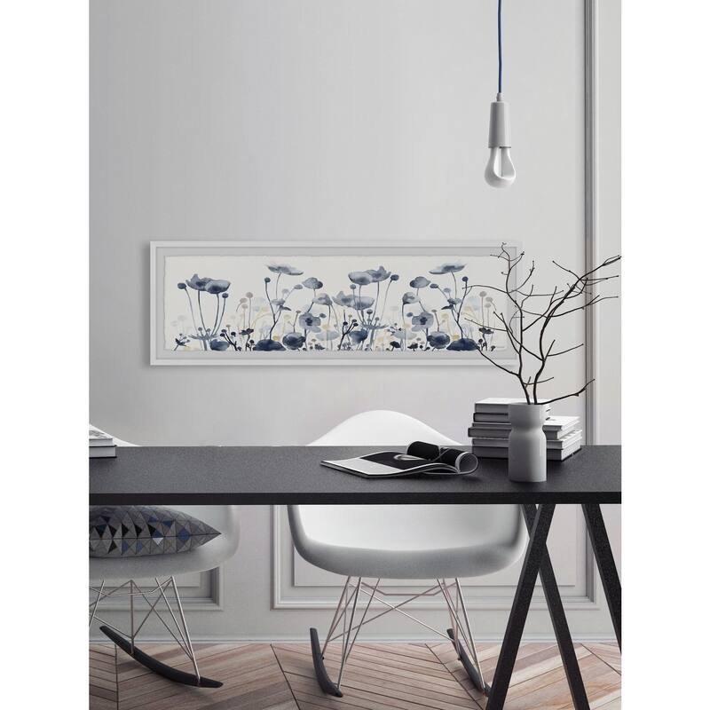 Blue Eyes Framed Painting Print - Wall Art Home Decor - Neutral Floral Artwork