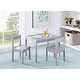 preview thumbnail 2 of 19, Compact 3-Piece Solid Wood Kids Table and Two Chair Set for Playroom or Study Area