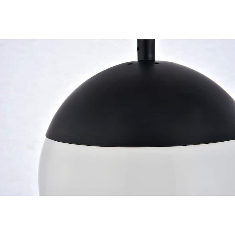 Elian 1-Light Plug in Pendant- Black - 8" Diameter