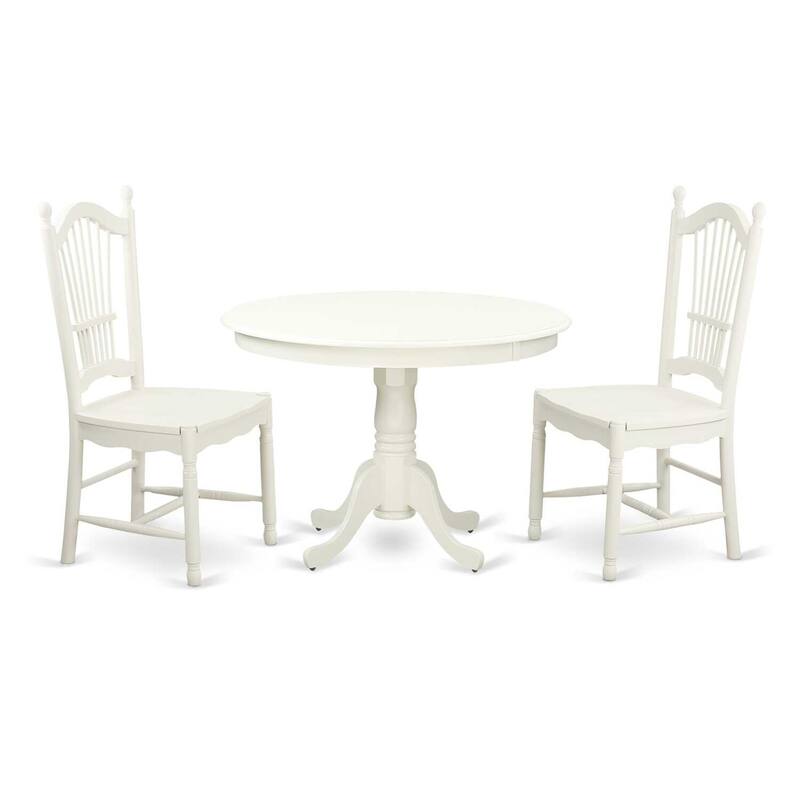 Round Kitchen Dining Table Set - 5 Piece Dinette Table & Chairs - Antique Style Furniture