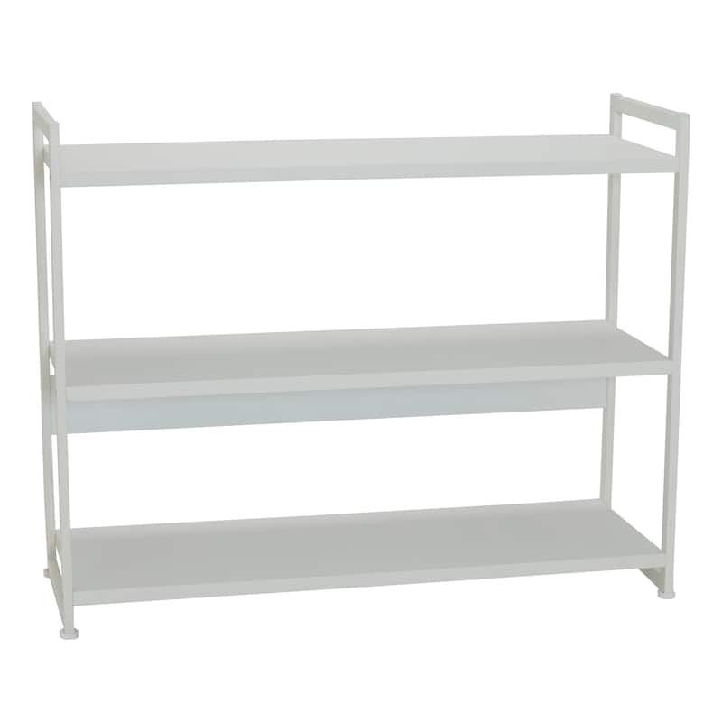 Household Essentials 3 Shelf Open Storage Bookshelf - 13.8"L x 40.5"W x 32.5"H - White