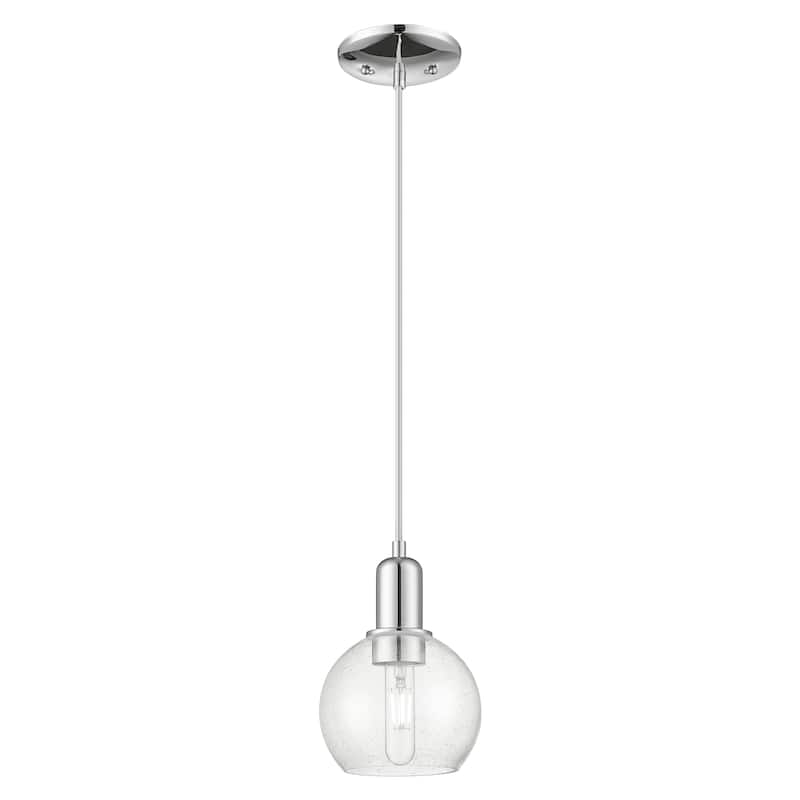 Innovations Lighting Endless Possibilities Arcadia - Athens - 1 Light 6" Cord Hung Mini Pendant - Polished Nickel/Seedy