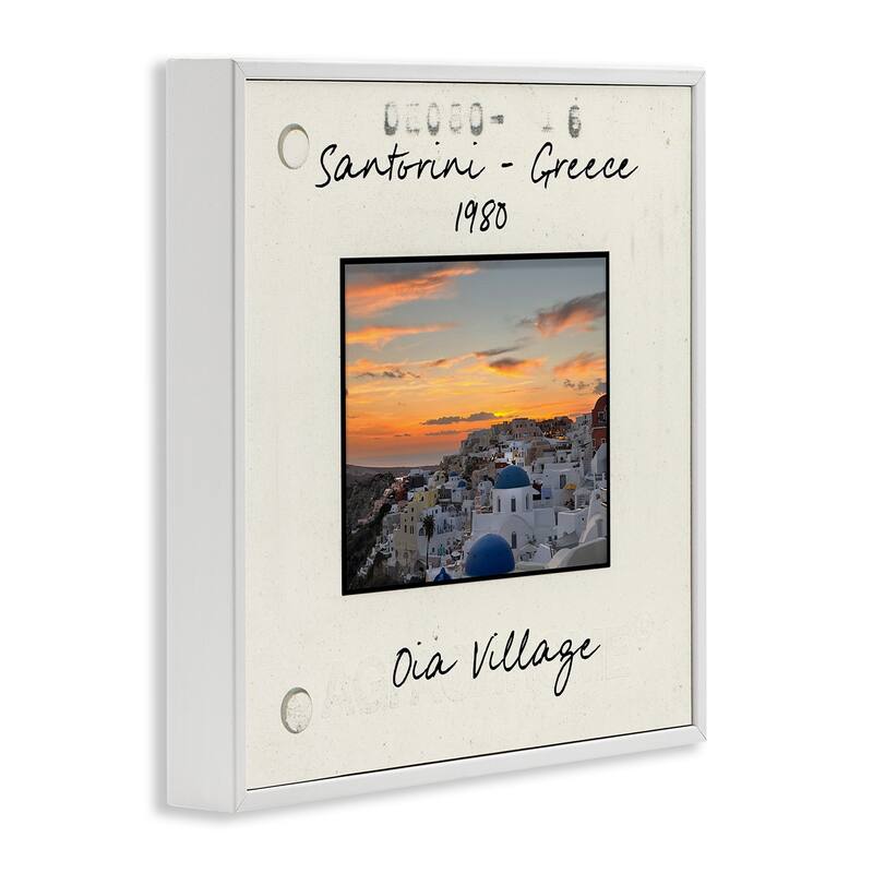 Stupell Greece Travel City View Framed Giclee Art Design By Val Rhodes