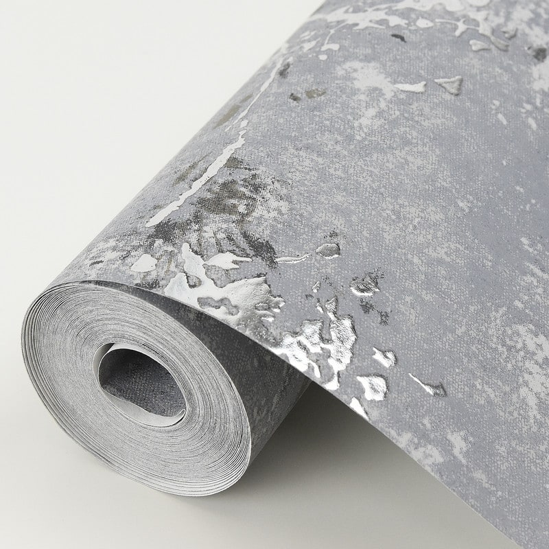 Brewster Misty Charcoal Distressed Dandelion Wallpaper - 27in x 324in x 0.025in