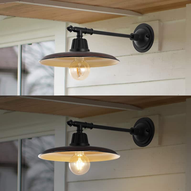 Jasper 12" Farmhouse Indoor/Outdoor LED Victorian Arm Sconce