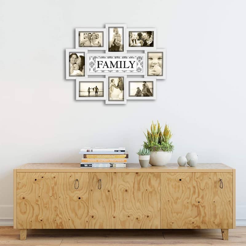 HELLO LAURA 12 Opening Decorative Wall Hanging Collage Picture Photo Frame - N/A