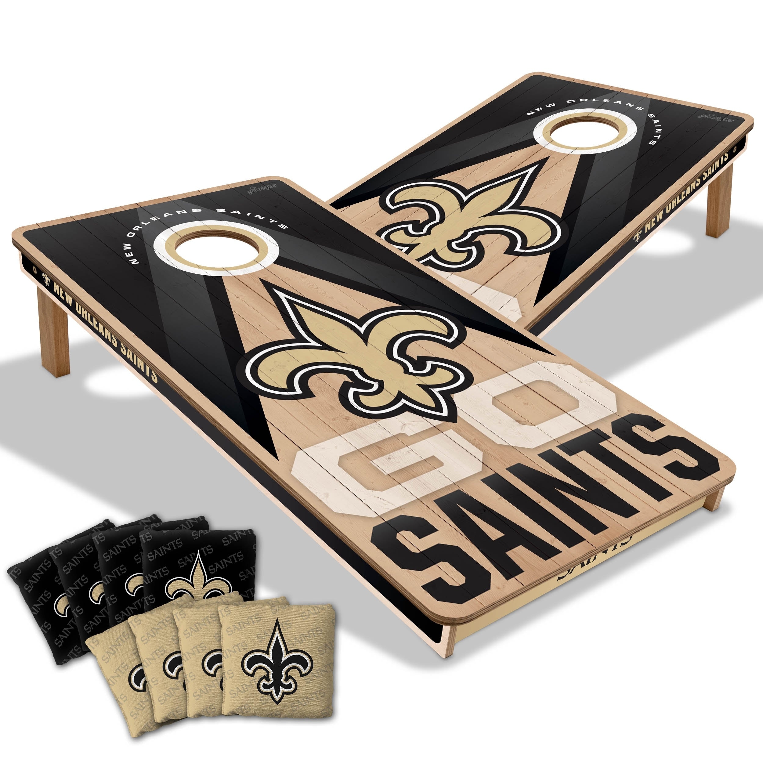 New Orleans Saints NFL 2x4 Professional Cornhole Board Set
