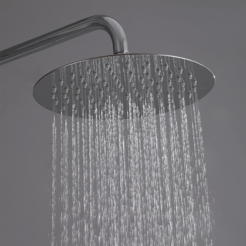 Rbrohant Wall Mounted Exposed Rain Combo Set, Shower System with 10" Showerhead and Handheld Showerhead