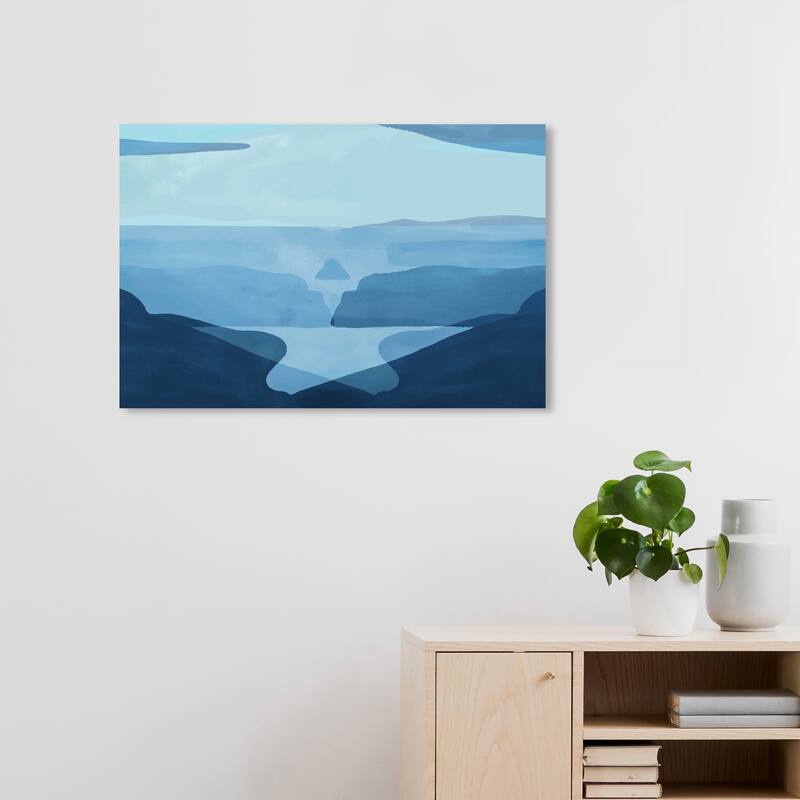 Wynwood Studio Canvas Nautical and Coastal Coast Blue Abstract Blue and Modern & Contemporary Wall Art Canvas Print - 20 x 30