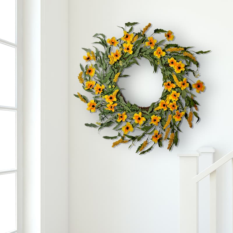Cosmos & Goldenrod Wreath 22"