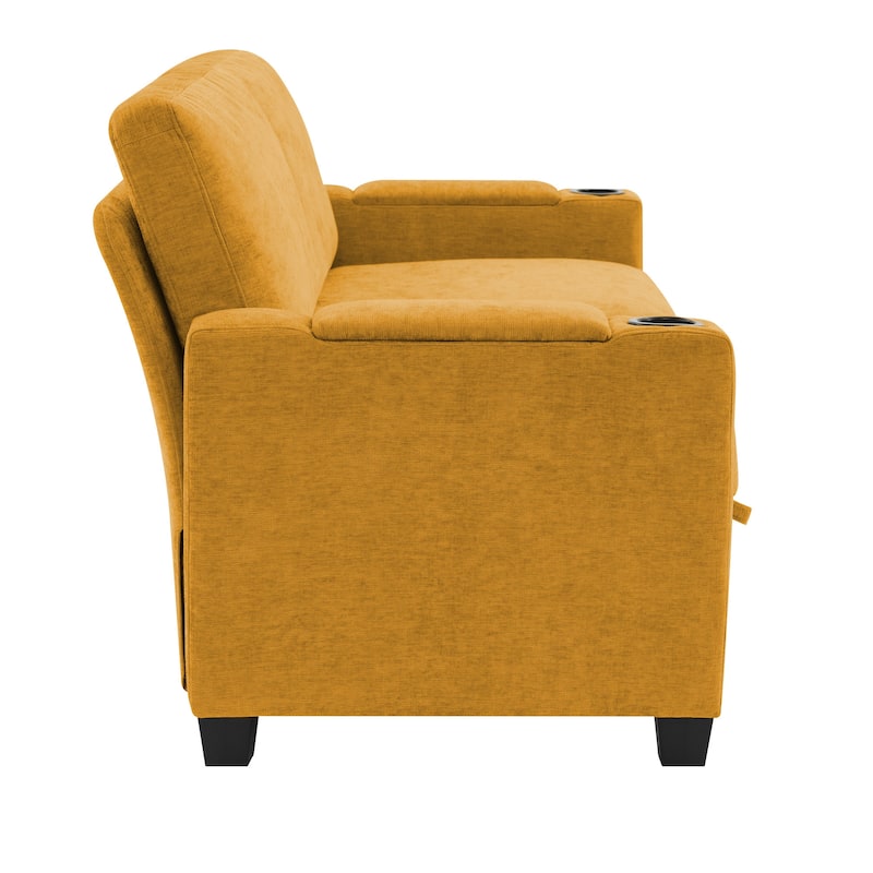 Chenille Sectional Sofa, Hidden Storage & Modular Design