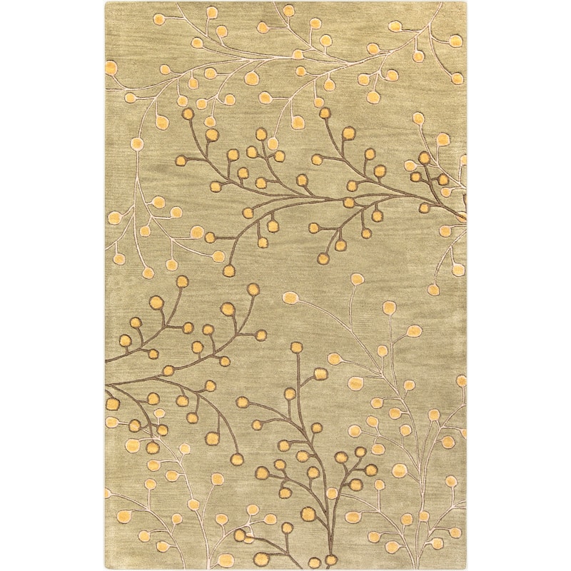 Sakura Handmade Transitional Floral Wool Area Rug