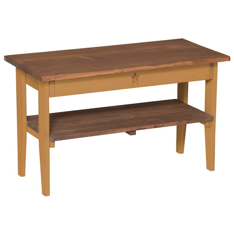 Farmhouse Coffee Table - Mustard Yellow
