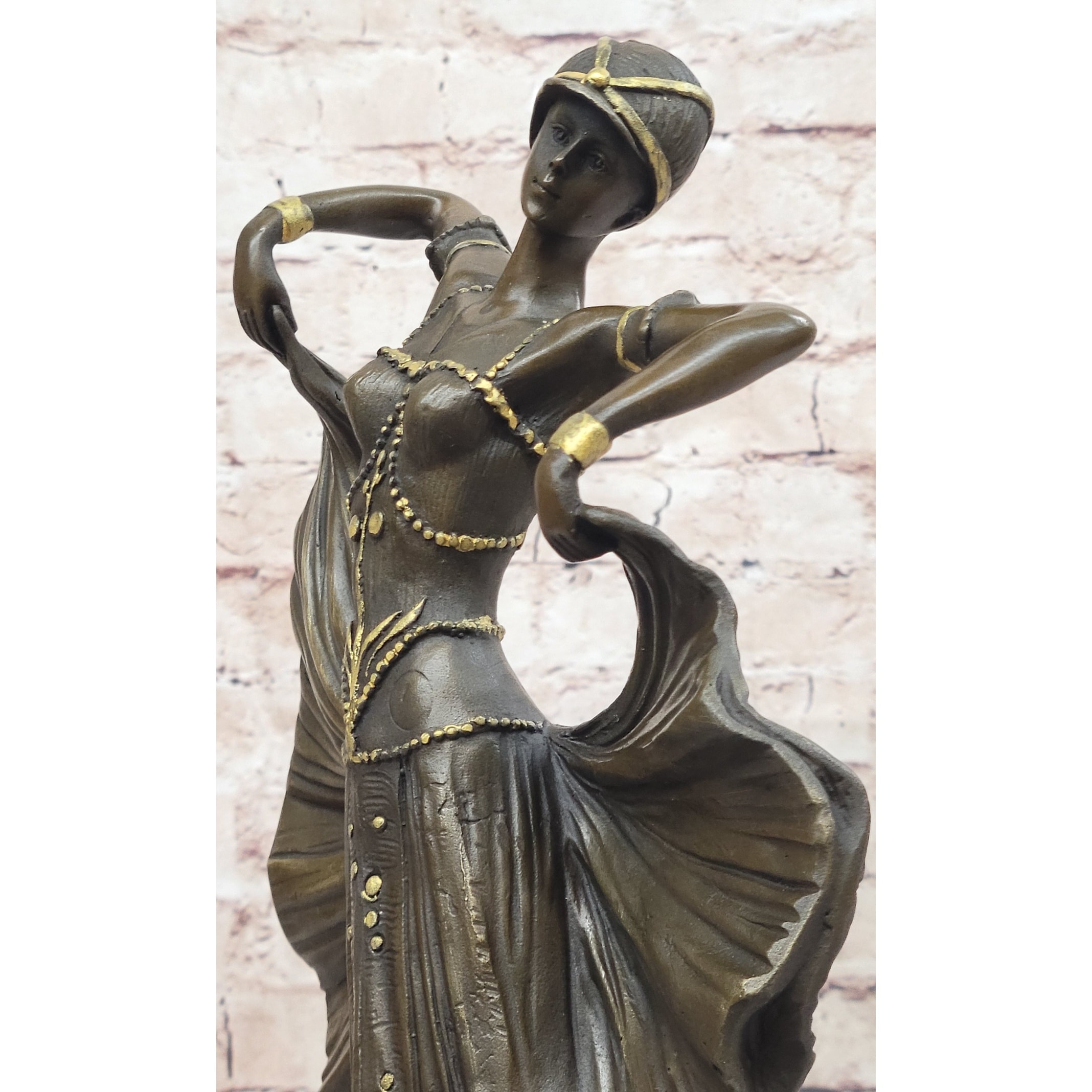 Demetre Chiparus Art Deco Bronze Sculpture Female Dancer