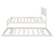 preview thumbnail 10 of 15, Full Size Platform Bed with Adjustable Trundle, Headboard for Added Stability, Pine Wood and MDF Construction, White